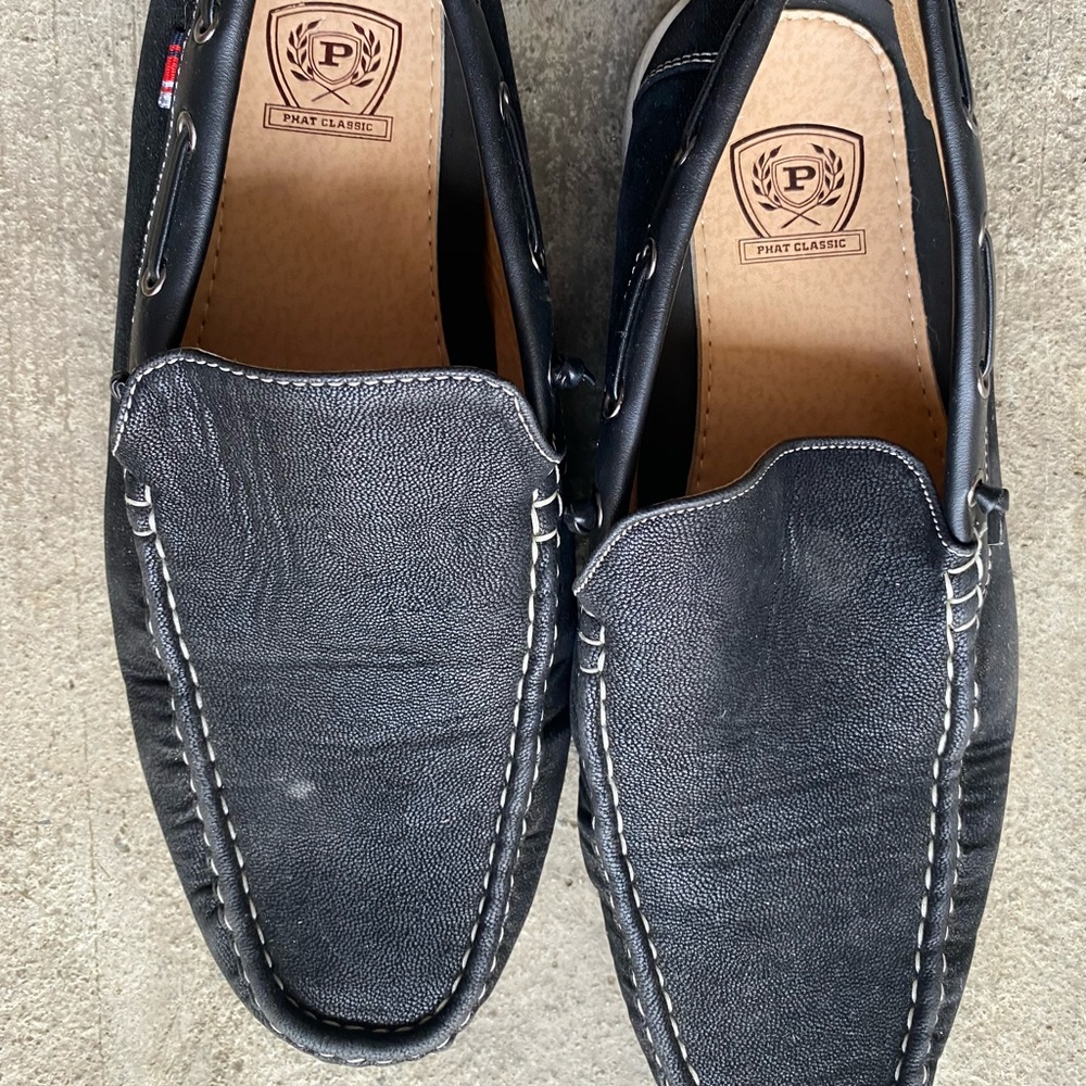 Men’s Phat Classic Slip On Loafers Black Size: 11